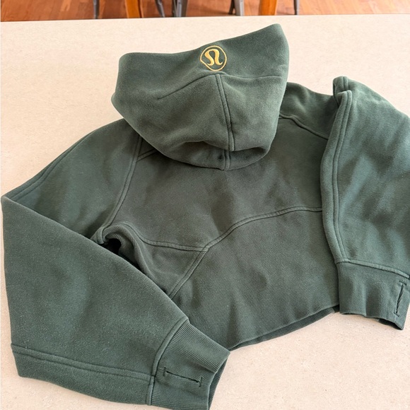 lululemon 1/4 zip Scuba. Dark green. - Picture 2 of 3